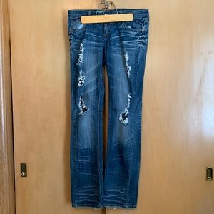 Machine Jeans - Distressed bootleg